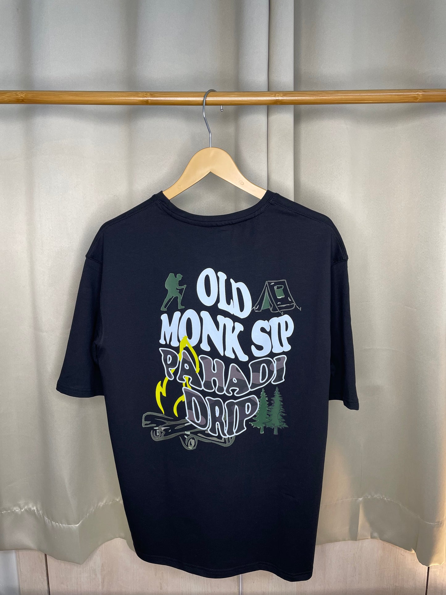 Old Monk & Chill β Pahadi Edition Graphic Tee