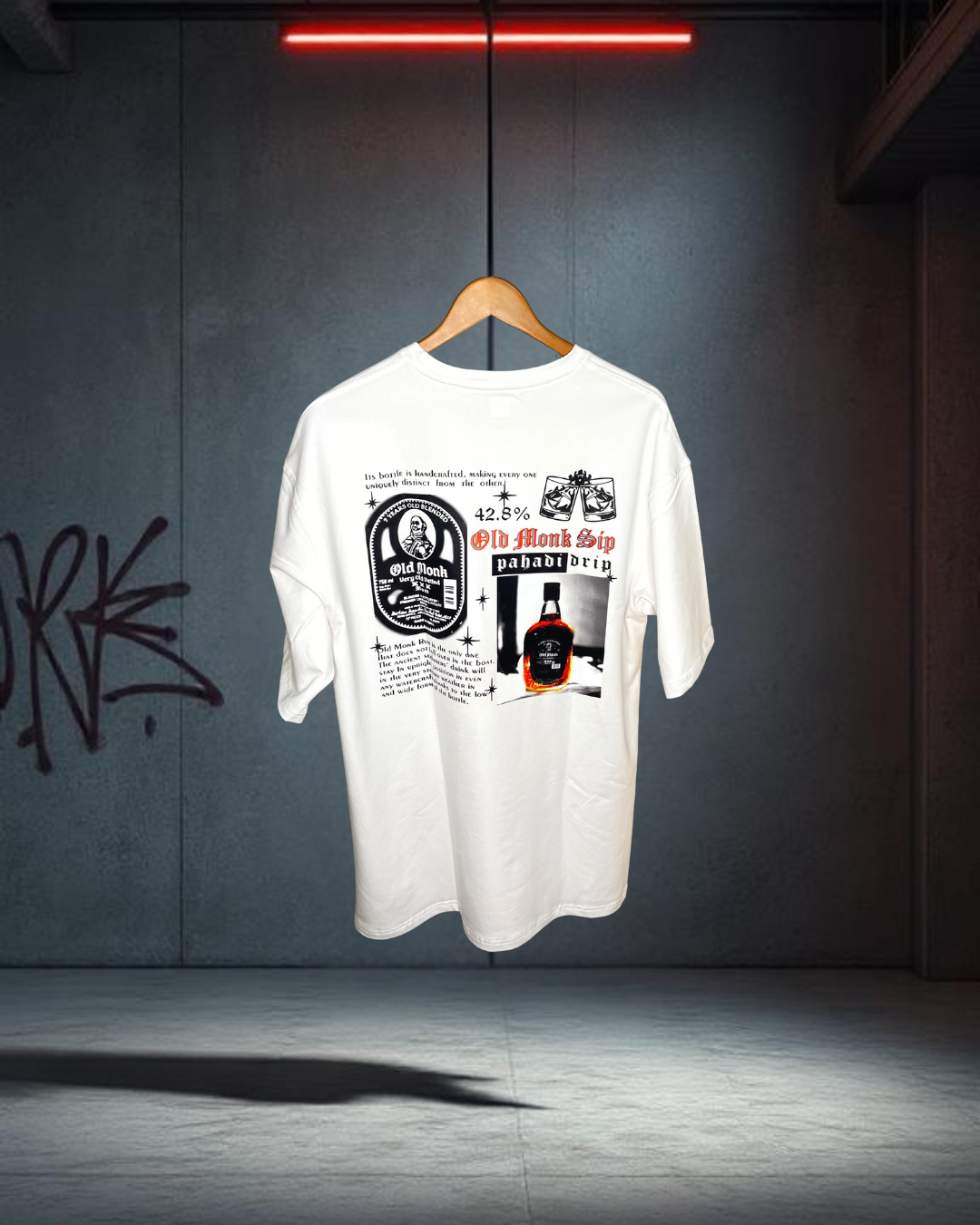 Old Monk Sip β Pahadi Drip Edition Tee