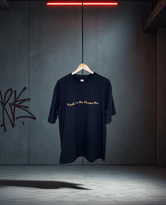 “Chosen by Legacy” – Oversized Black Tee